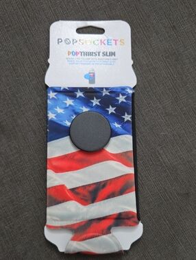 PopSocket PopThirst Slim Phone Grip - American Flag Red, Blue, White